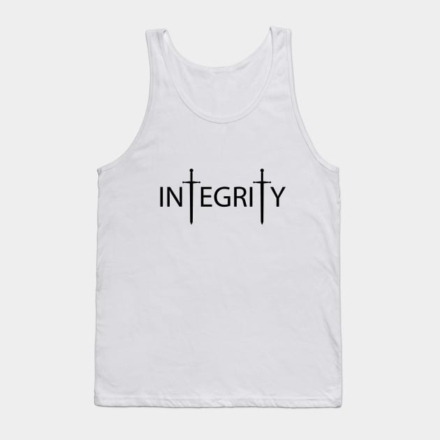 Integrity typographic logo design Tank Top by CRE4T1V1TY